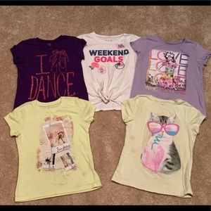 5 Childrens Place girls size S 5/6 T-shirt lot